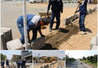 پروژه جدول گذاری رفوژ مياني و بهسازي خیابان ابوریحان
