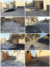 آسفالت ترانشه ها و چاله گیری در محله فیروزآباد