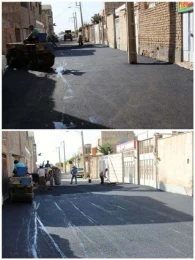 ادامه خدمات واحد عمران در خصوص آسفالت محله فیروز آباد 