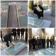 مراسم غبارروبی و گلباران مزار مطهر شهدا
