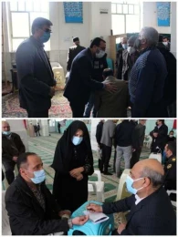 برگزاری میز خدمت در محل برپایی نماز باشکوه جمعه