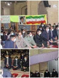 برگزاری جشن دهه فجر به همراه میز خدمت در مسجد جامع شهر