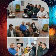 حضور خادمین آستان رضوی درمنزل جانباز آقاجانی و شهید قادرپناه
