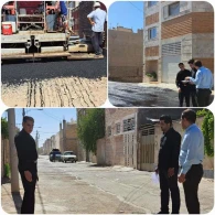 نهضت آسفالت در شهر گز برخوار با  قدرت ادامه می‌یابد