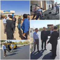 بازدید از روند عملیات آسفالت معابر