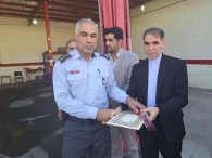 دیدار مسئولین شهر و شهرستان  از واحد آتش نشانی شهر گز برخوار