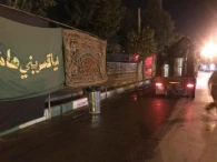 قراردادن سطل های فلزی در مسیر هیئت های عزاداری