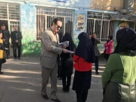 دیدار شهردار و جمعی از اعضای شورا از آموزشگاه دخترانه شهید ذکاوتمند
