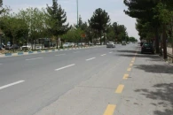  ادامه اجرای پروژه خط کشی و طرح ترافیکی بلوار معلم